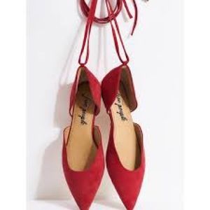 NEW IN BOX FREE PEOPLE Noelle Wrap Flat Suede Slip On Ballet Flats SIZE: 6